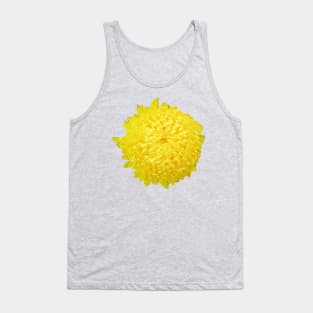 Yellow Chrysanthemum Floral Photo Cutout Tank Top